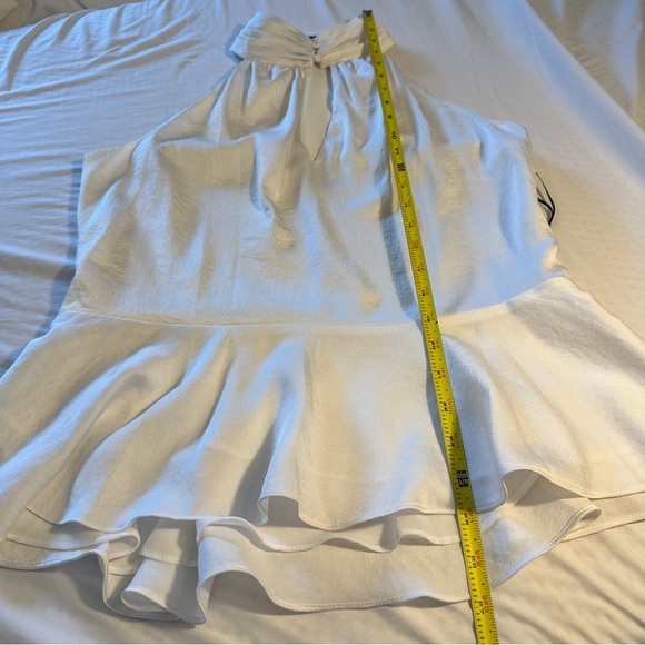 NWOT 1.STATE Halter Neck Rumple Hammered Satin Top - Picture 7 of 12